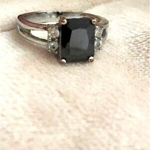 Swarovski black crystal ring